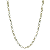 18" Pre-owned 9CT Oval Belcher Chain Necklace (9.5g)
